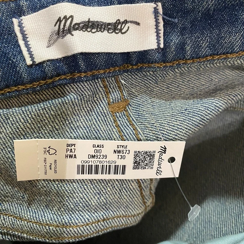 Madewell NWT Tall Curvy Perfect Vintage Wide Leg Jeans Harvey Wash 30T Tall